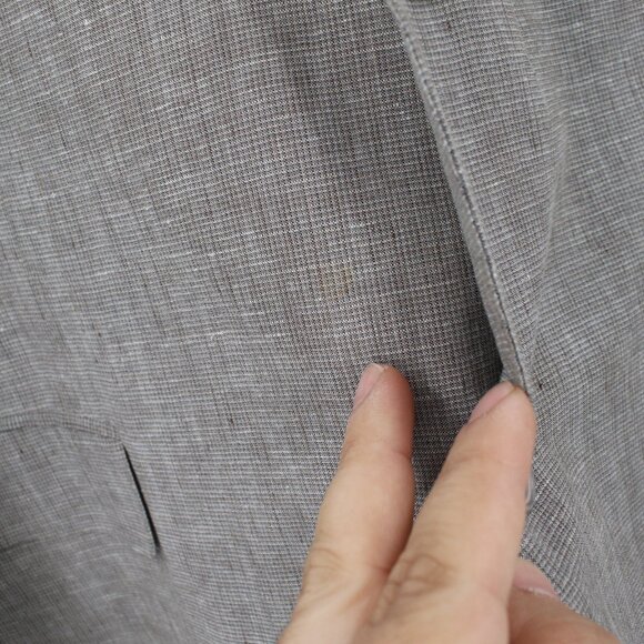 Z zegna sport coat men's 42R two button gray linen cotton wool unstructured - Picture 5 of 16